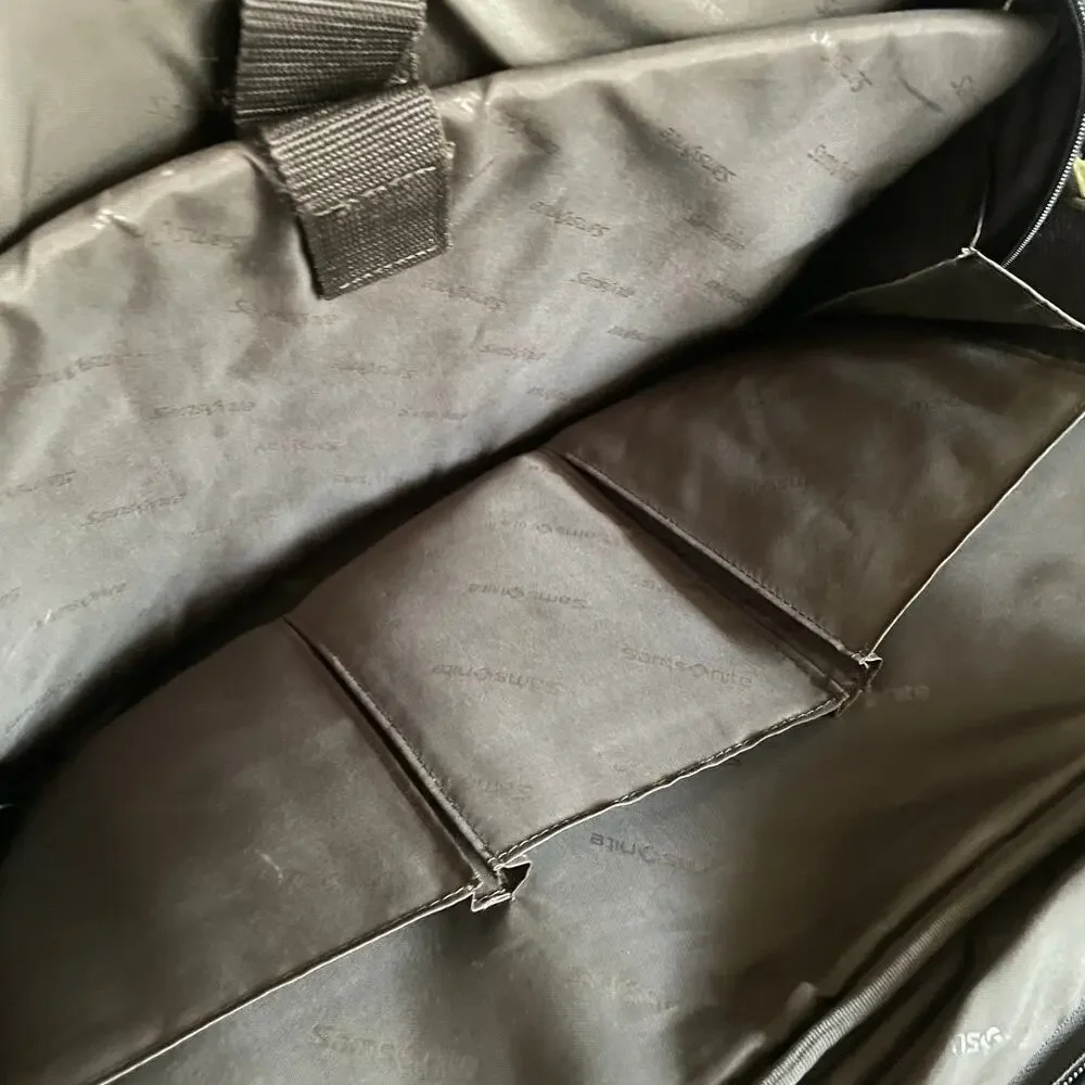 Samsonite Colombian Leather Flap Over Messenger Bag Brown Briefcase Laptop Bag